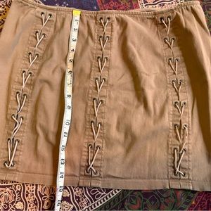 Women’s cotton tan canvas skirt M
